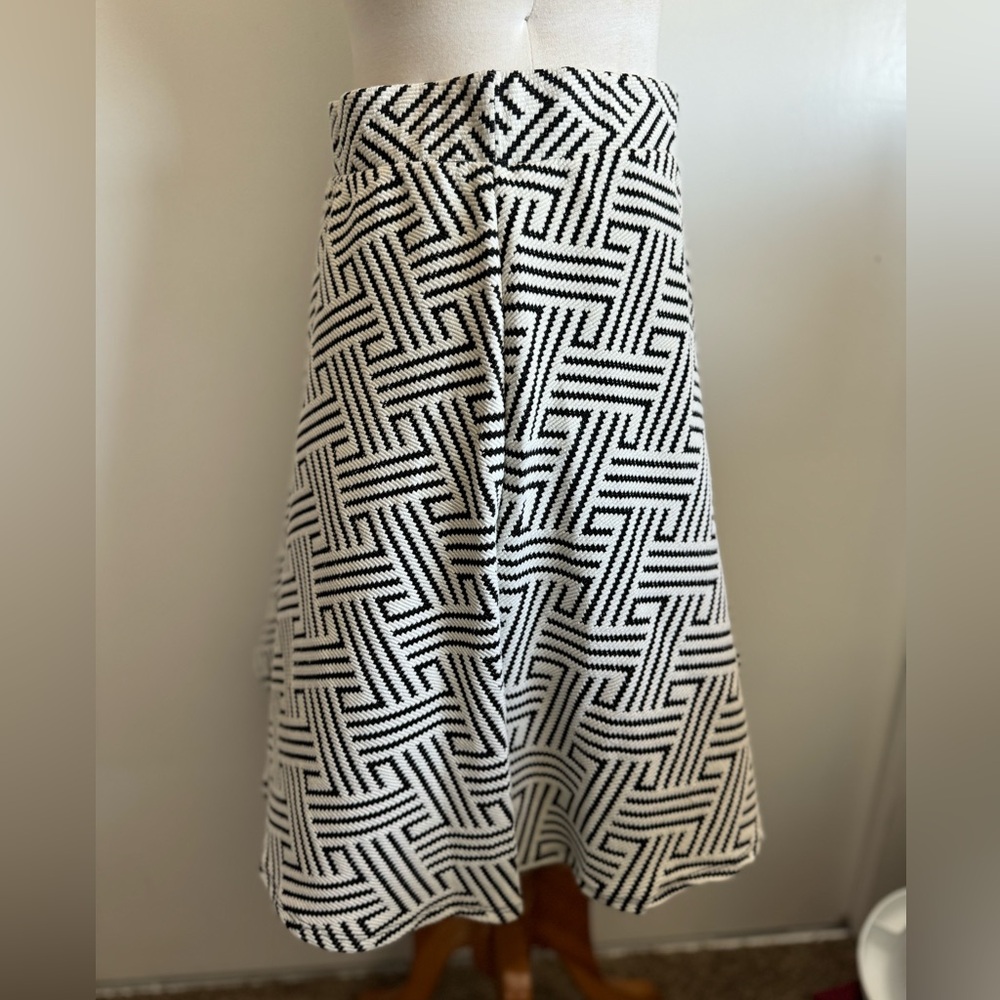Papermoon black and white zig zag skirt